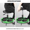 DNA MOTORING TOOLS-00253 Adjustable Height Pneumatic Garage Seat Rolling Mechanic Stool with Tool Tray Storage,300lbs Max Weight Capacity(Green)