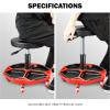 DNA MOTORING TOOLS-00253 Adjustable Height Pneumatic Garage Seat Rolling Mechanic Stool with Tool Tray Storage,300lbs Max Weight Capacity(Red)