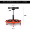 DNA MOTORING TOOLS-00253 Adjustable Height Pneumatic Garage Seat Rolling Mechanic Stool with Tool Tray Storage,300lbs Max Weight Capacity(Red)