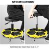 DNA MOTORING TOOLS-00253 Adjustable Height Pneumatic Garage Seat Rolling Mechanic Stool with Tool Tray Storage,300lbs Max Weight Capacity(Yellow)