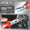 DNA Motoring TOOLS-00058 2 Piece Pliers Set – 6-1/2 inch Hand Tools w/Durable Jaws, Milled Teeth, Hot-Riveted Joint(3 PCS)