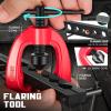 DNA Motoring TOOLS-00106 High-Leverage Ratchet Cutter, 1/8-7/8 Inches, PVC Pipe Cutter w/Stainless Steel Blades(Flaring Tools Kit)