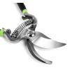DNA Motoring TOOLS-00112 Heavy Duty Steel Curved Blade Pruners, 1 Inch, Garden Pruners with Steel Blade Design, Green/Black Vinyl Grips Handle(Garden Pruner)