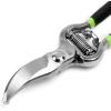 DNA Motoring TOOLS-00112 Heavy Duty Steel Curved Blade Pruners, 1 Inch, Garden Pruners with Steel Blade Design, Green/Black Vinyl Grips Handle(Garden Pruner)