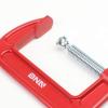 DNA Motoring TOOLS-00125 C-Clamp – 4 Inch Cast Iron Repair Tool w/Machined Steel Screw, Red Painted