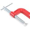 DNA Motoring TOOLS-00125 C-Clamp – 4 Inch Cast Iron Repair Tool w/Machined Steel Screw, Red Painted