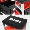 DNA Motoring TOOLS-00189 Mechanic Stool – 25-1/2″ x 13″ x 12″ (L x H x W), Rolling Work Seat w/Lockable Swivel Wheels and Storage Tool Tray(BLACK/RED)
