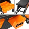 DNA Motoring TOOLS-00189 Mechanic Stool – 25-1/2″ x 13″ x 12″ (L x H x W), Rolling Work Seat w/Lockable Swivel Wheels and Storage Tool Tray(ORANGE)