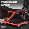 DNA Motoring TOOLS-00192 48″ 2 IN 1 Folding Rolling Garage Shop Creeper Roller Seat, 7 Pcs 2″ Casters, 350 Lbs Weight Capacity, Red(Red)