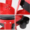 DNA Motoring TOOLS-00197 Round Mechanics Roller Seat Creeper Stool With Padded Cushion, Tool Storage Drawer & Tray, 300 Lbs Max Weight Capacity(Red / Black)