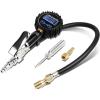 DNA MOTORING Digital Tire Inflator 2.5″ Pressure Gauge, 200 PSI Air Chuck, Compressor Accessories Heavy Duty, w/ 18in Rubber Tube & Quick Connect Coupler, TOOLS-00084