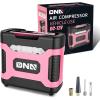 DNA MOTORING TOOLS-00210 Red 12V DC Digital Tire Inflator Portable Air Compressor with Pressure Gauge for Cars, Bicycles, Motorcycles,Balls(Pink)