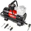 DNA MOTORING TOOLS-00210 Red 12V DC Digital Tire Inflator Portable Air Compressor with Pressure Gauge for Cars, Bicycles, Motorcycles,Balls(Red/Black)