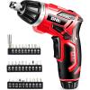‎DNA MOTORING TOOLS-00236 Rechargeable 3.6V Cordless Electric Screwdriver Tool Kit with LED Worklight, Blue(Red)