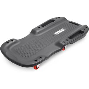 DNA MOTORING 40 Inch Mechanic Creeper, Blow Molded Low Profile Rolling Garage Creeper, w/Padded Headrest, Dual Tool Trays, 350lbs Capacity, Red, TOOLS-00005(Black)