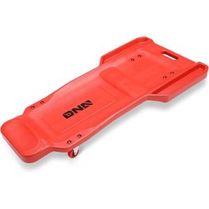 DNA MOTORING 40 Inch Mechanic Creeper, Blow Molded Low Profile Rolling Garage Creeper, w/Padded Headrest, Dual Tool Trays, 350lbs Capacity, Red, TOOLS-00005(Red)