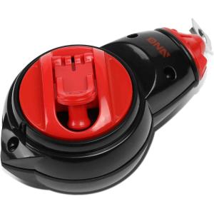 DNA MOTORING Self-Chalking Cotton Cord in Durable Case – 100 ft. Plumb Bob Chalk Line Reel, Snap Closure, TOOLS-00093(Line Reel w/Chalk Powder)