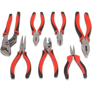 DNA Motoring TOOLS-00058 2 Piece Pliers Set – 6-1/2 inch Hand Tools w/Durable Jaws, Milled Teeth, Hot-Riveted Joint(7 PCS)