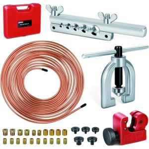 DNA Motoring TOOLS-00106 High-Leverage Ratchet Cutter, 1/8-7/8 Inches, PVC Pipe Cutter w/Stainless Steel Blades(Upgraded Brake Line Kit)