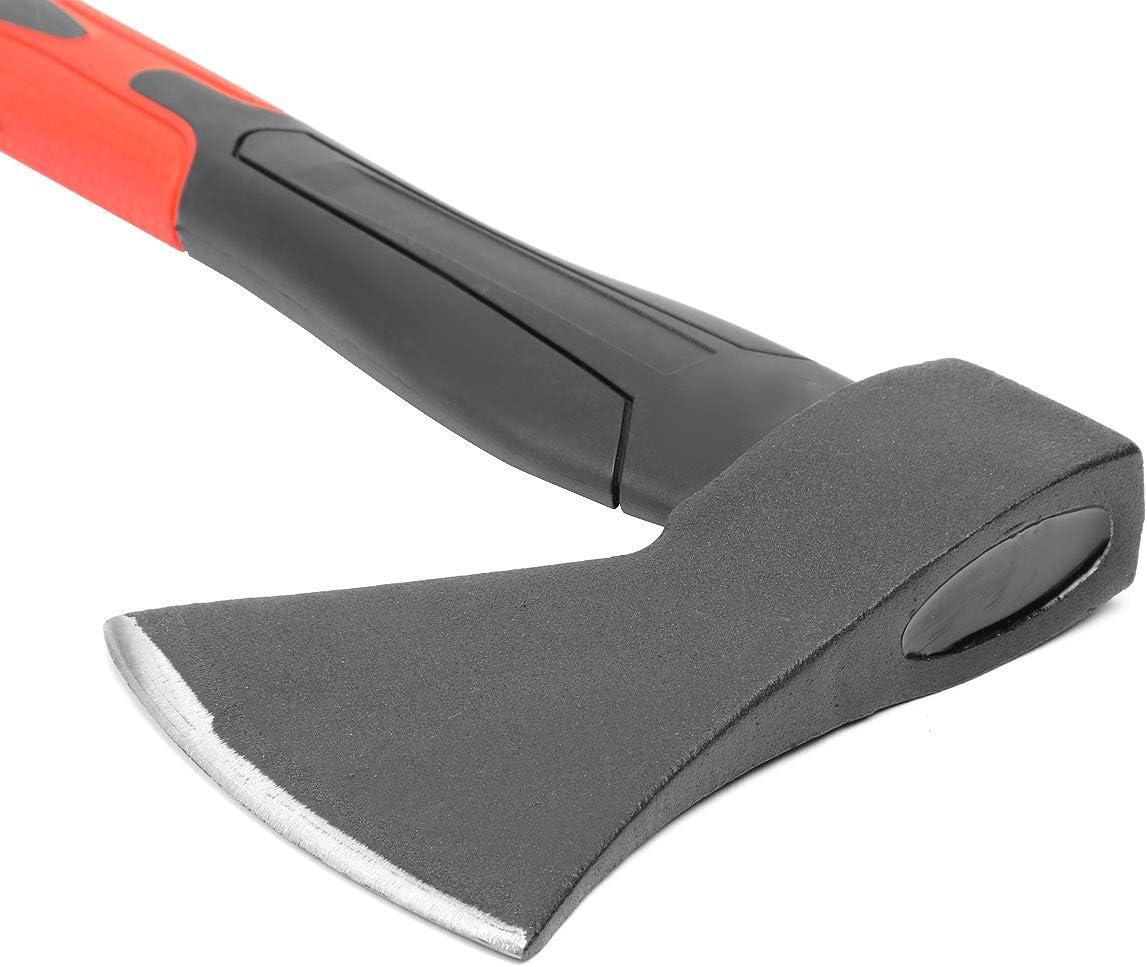 imageDNA MOTORING 153quot Axe Ideal WoodTree Chopping Heat Treated Alloy Steel and Fiberglass Handle 1 AxeRed