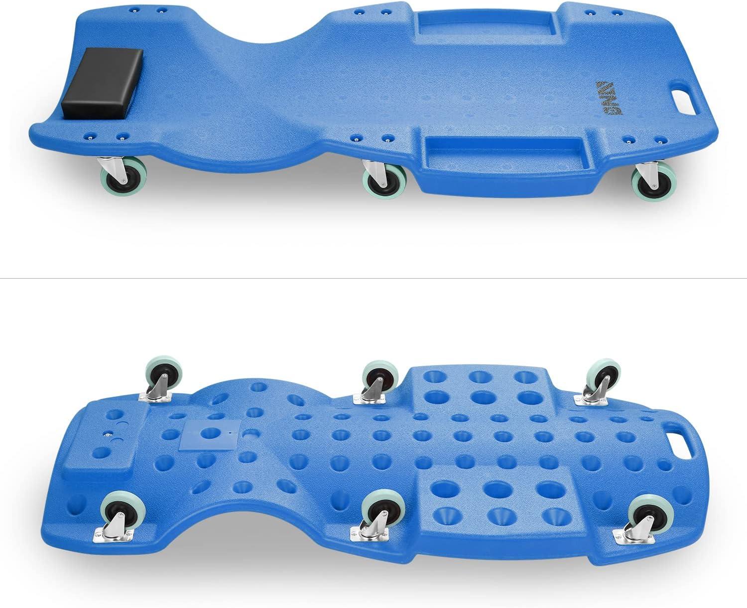 imageDNA MOTORING 36quot L X 17quot W x 425quot H Vehicle Repair Low Profile Automotive Creeper wPadded Headrest Red TOOLS00201Blue