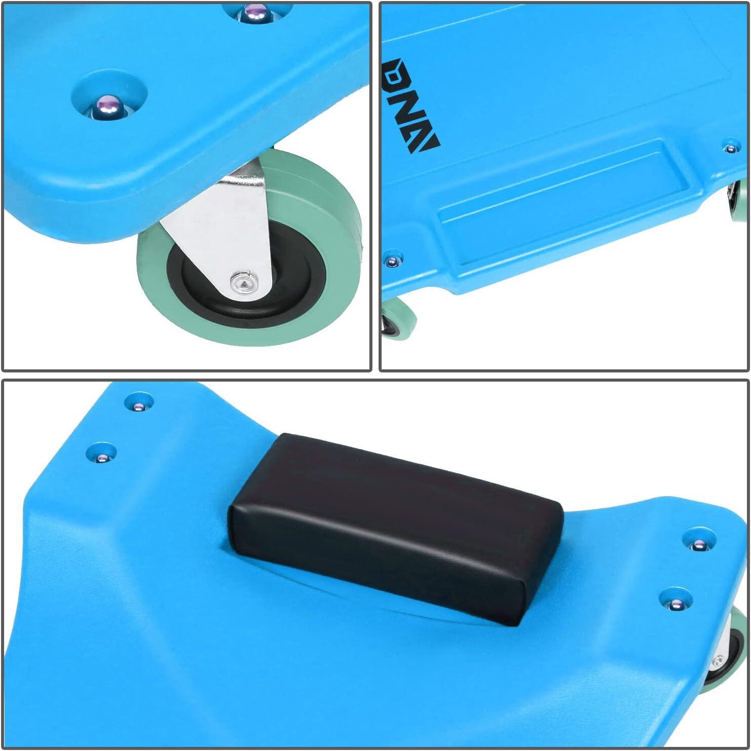 imageDNA MOTORING 36quot L X 17quot W x 425quot H Vehicle Repair Low Profile Automotive Creeper wPadded Headrest Red TOOLS00201Blue