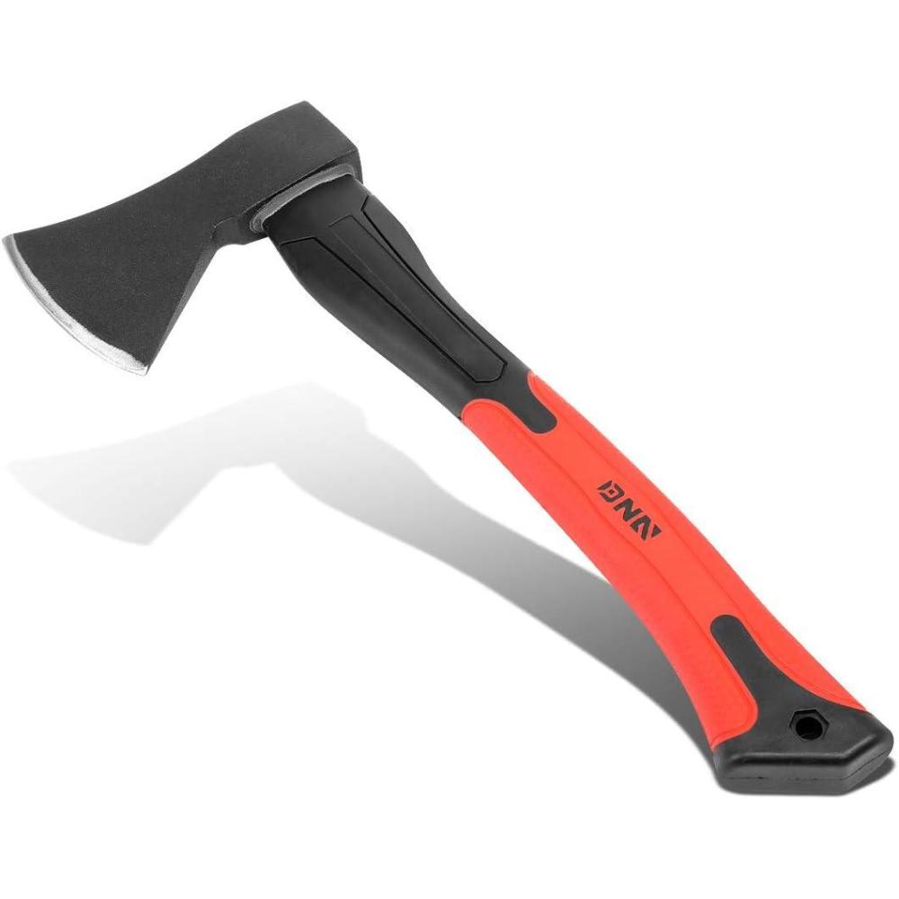 imageDNA MOTORING 153quot Axe Ideal WoodTree Chopping Heat Treated Alloy Steel and Fiberglass Handle 1 AxeRed
