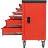 DNA MOTORING 30.5″ W X 36″ H X 18″D Heavy Duty Lockable Slide Tool 6-Drawer Chest Rolling Tool Cart Cabinet (TOOLS-00002) with Keys , Red
