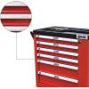 DNA MOTORING 30.5″ W X 36″ H X 18″D Heavy Duty Lockable Slide Tool 6-Drawer Chest Rolling Tool Cart Cabinet (TOOLS-00002) with Keys , Red