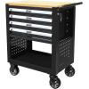 DNA MOTORING 30″ W X 37″ H X 18″ D Large Capacity 4-Drawer Chest Rolling Tool Cart Locking Swivel Cabinet (TOOLS-00003) with Keys, Black(4-Drawer Chest)