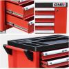 DNA MOTORING 30″ W X 37″ H X 18″ D Large Capacity 4-Drawer Chest Rolling Tool Cart Locking Swivel Cabinet (TOOLS-00003) with Keys, Black(6-Drawer-Upgrade Corner Package)