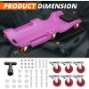 DNA MOTORING 36″ L X 17″ W x 4.25″ H Vehicle Repair Low Profile Automotive Creeper w/Padded Headrest, Red, TOOLS-00201(Purple)