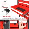 DNA MOTORING 5-Drawer Rolling Tools Chest, Rolling Tool Storage Cabinet, Mechanic Tool Cart, Trolley Organizer for Garage, Warehouse, Workshop, w/ Keys, Red, Upgrade Package, TOOLS-00001(7-Drawer Chest)