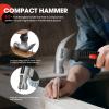 DNA MOTORING 6.5″ Small Hammer, Compact Fiberglass Handle Hammer & 8″ Multipurpose Pry Bar with Holster, Claw Hammer, Mini hammer, Hammer Set, Red/Black, TOOLS-00081