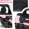DNA MOTORING 7-Piece Pink Tool Set – Portable Household Hand Tool Kit with Wide Mouth Canvas Storage Bag for DIY Home Repairing, Gift for Women Girls Ladies, TOOLS-00203(37pcs Pink)