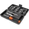 DNA Motoring TOOLS-88888 20 Piece Auto Repair Tool Set, Includes Screwdriver, Hex Socket, Ratchet Hand Tools, Perfect for Headlight Replacement and Headlight Installation, 1 Kit, Orange