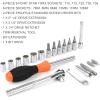 DNA Motoring TOOLS-88888 20 Piece Auto Repair Tool Set, Includes Screwdriver, Hex Socket, Ratchet Hand Tools, Perfect for Headlight Replacement and Headlight Installation, 1 Kit, Orange
