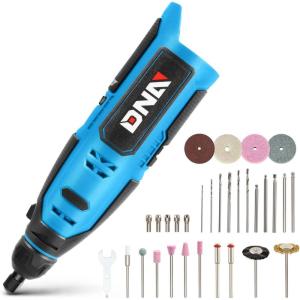 DNA MOTORING TOOLS-00163 Cordless Rotary Tool 12V Variable Speed Rechargeable Wireless Mini Grinder Set for DIY Crafts & Projects,Blue(Tool Only)