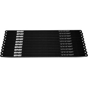 DNA Motoring TOOLS-00108 Replacement Hacksaw Blade, [Pack of 10], 12 inches Heavy-Carbon Steel Replacement Blade w/ 24 TPI, Powder Coated Surface Finish(Hacksaw Blade)