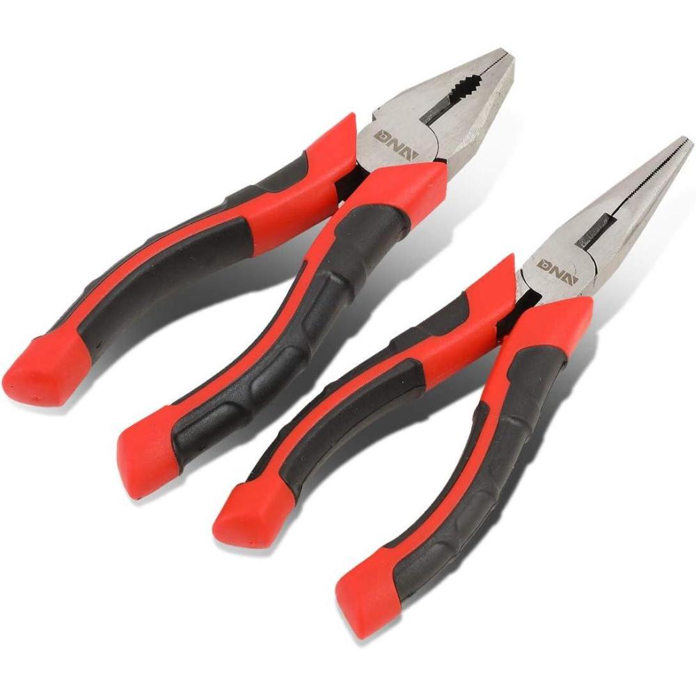 imageDNA Motoring TOOLS00064 2 Piece 6quot ampamp 7quot Curved ampamp Straight Jaws Quick Release Locking Plier Wrench Set CarbonAlloy Steel 2 Piece Set2 PCS  612 Inch