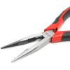 DNA Motoring TOOLS-00075 8″ Needle-Nose Pliers/Wire Cutter, Non-Slip Comfort Grip, Chrome Vanadium Steel, 1 Plier, Red/Black(Long Nose Plier)