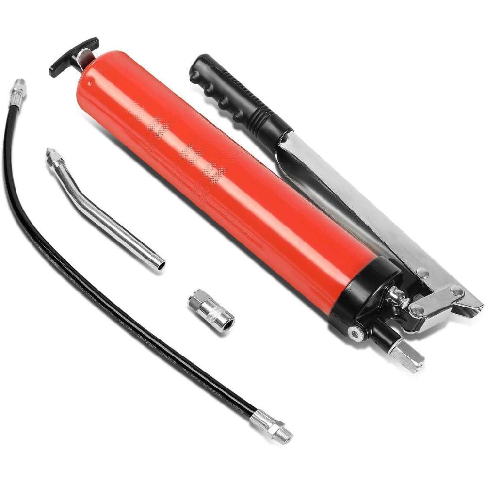 imageDNA Motoring 4500 PSI Heavy Duty Grease Gun 14 oz Capacity 18quot Flexible Grease Hose Compatible with 18quot NPT Pistol Grip Grease Gun Suitable for Automotive and Marine Use TOOLS0010318 Inches