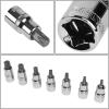 DNA Motoring TOOLS-00133 9 Pieces 1/2-Inch Drive External Torx Socket Set – E10, E11, E12, E14, E16, E18, E20, E22, E24, w/Tin Carrying Case(External & Internal Torx Socket Set)