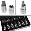 DNA Motoring TOOLS-00133 9 Pieces 1/2-Inch Drive External Torx Socket Set – E10, E11, E12, E14, E16, E18, E20, E22, E24, w/Tin Carrying Case(External & Internal Torx Socket Set)
