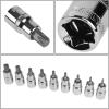 DNA Motoring TOOLS-00133 9 Pieces 1/2-Inch Drive External Torx Socket Set – E10, E11, E12, E14, E16, E18, E20, E22, E24, w/Tin Carrying Case(Internal Torx Socket Set)